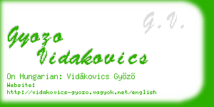 gyozo vidakovics business card