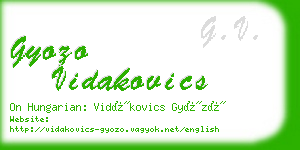 gyozo vidakovics business card